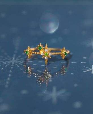 Gold Plated Disney Princess Tiana Evangeline Crystal Rings