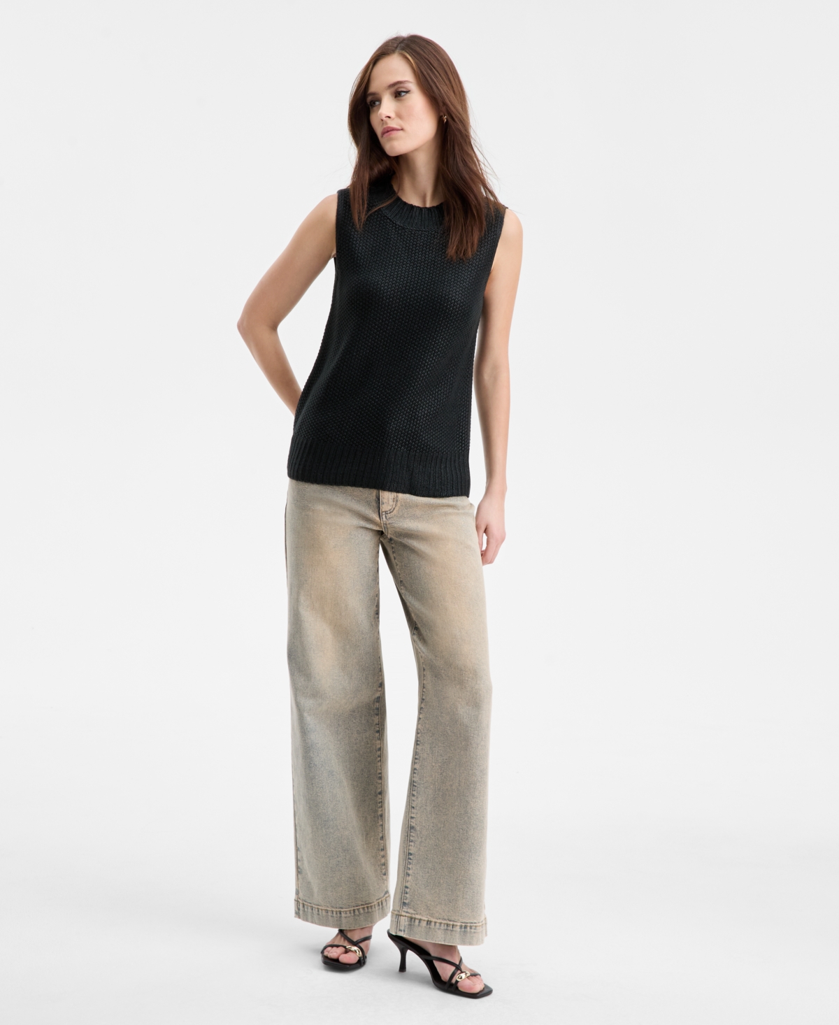 Bar Iii Women's Shine Sleeveless Sweater, Macy's Exclusive
