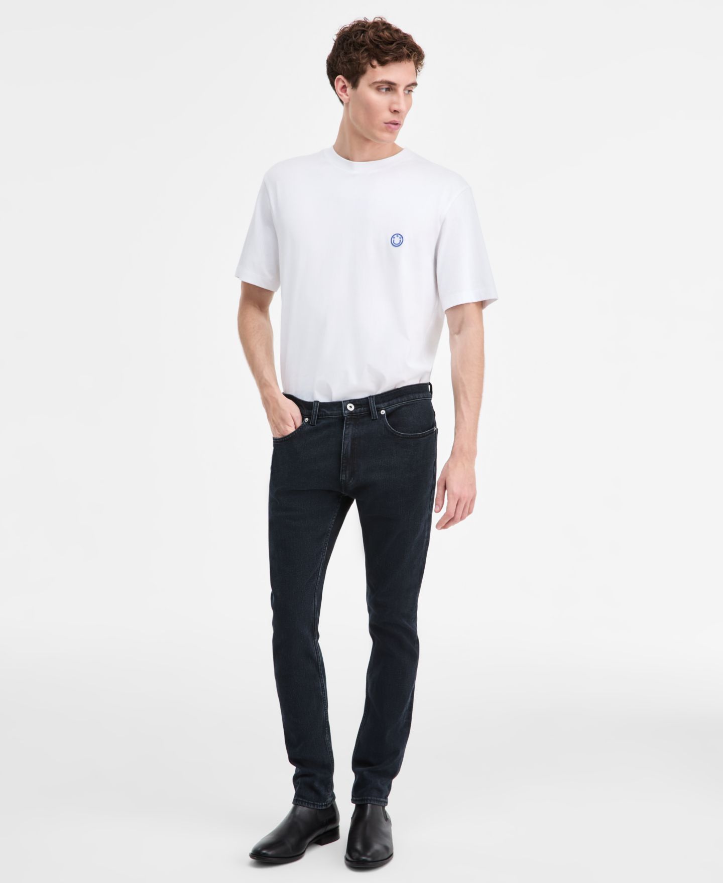 Мужские джинсы Hugo Boss Hugo by Zane 5-Pocket Regular-Fit, цвет: Тёмный синий — фото 1