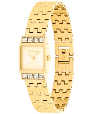 Women's Poise Gold Tone Stainless Steel Bracelet Watch, 16mm