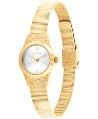 Women's Contemporary Gold Tone Stainless Steel Mesh Bracelet Watch, 18mm