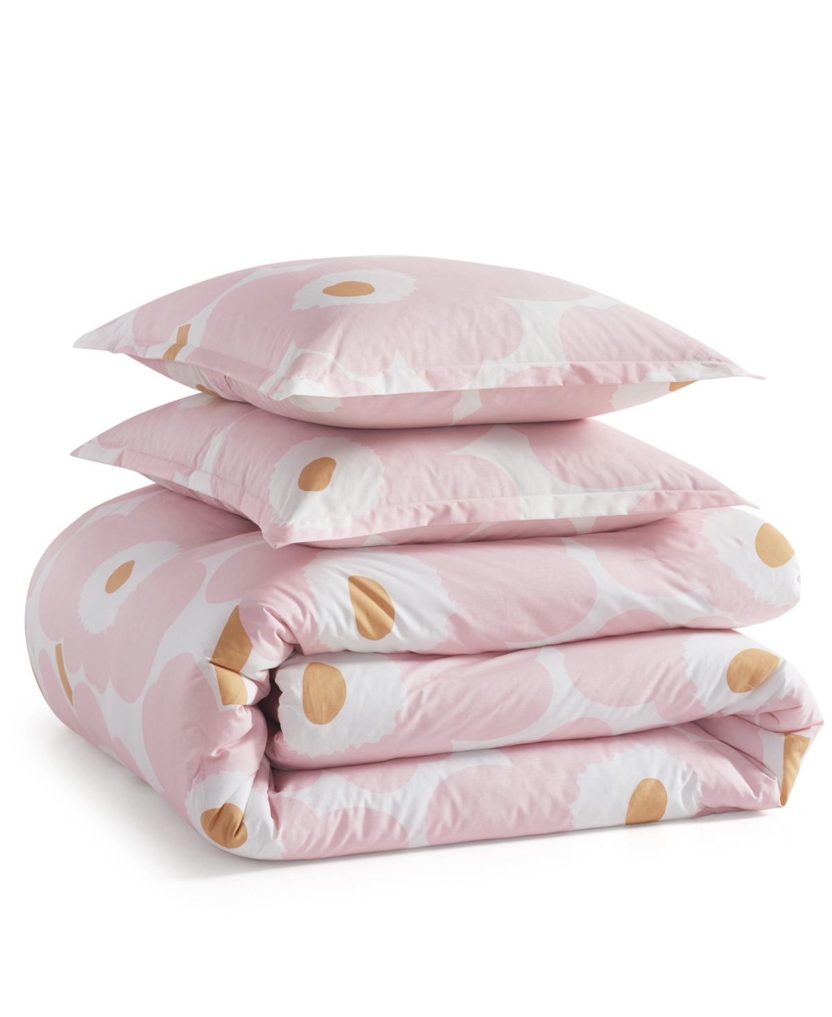 Marimekko Unikko Cotton 3-pc. Duvet Cover Set, King In Pink