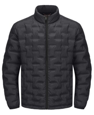 Men's Stand Collar Lightweight Warm Cube Jacket