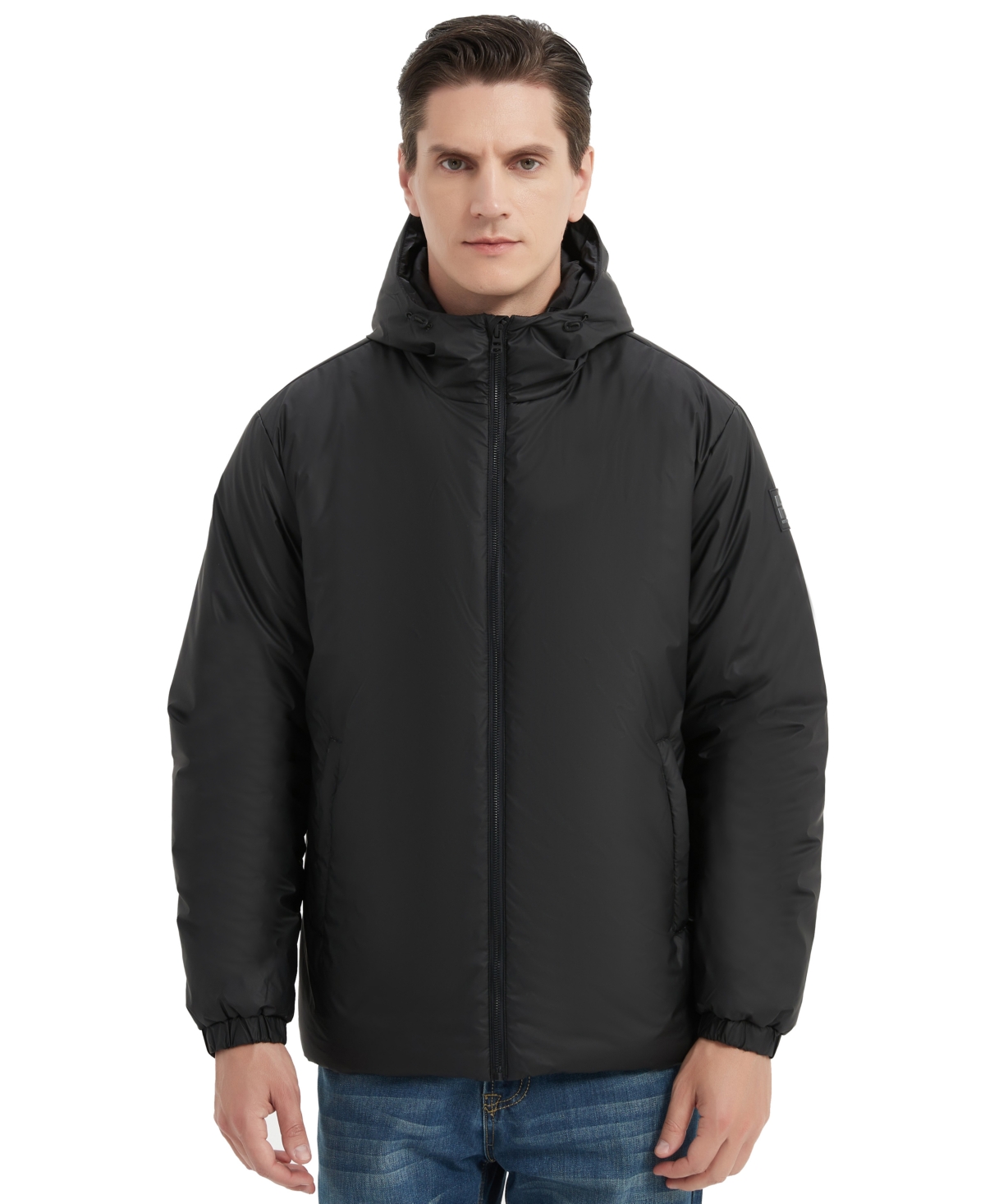 Hawke & Co. Men's Long Sleeve Highly Rain Resistant Insulated Stretch Jacket