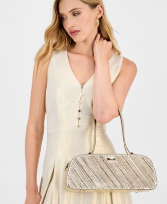 Nedda Rushed Metallic Satchel, Exclusively at Macy's