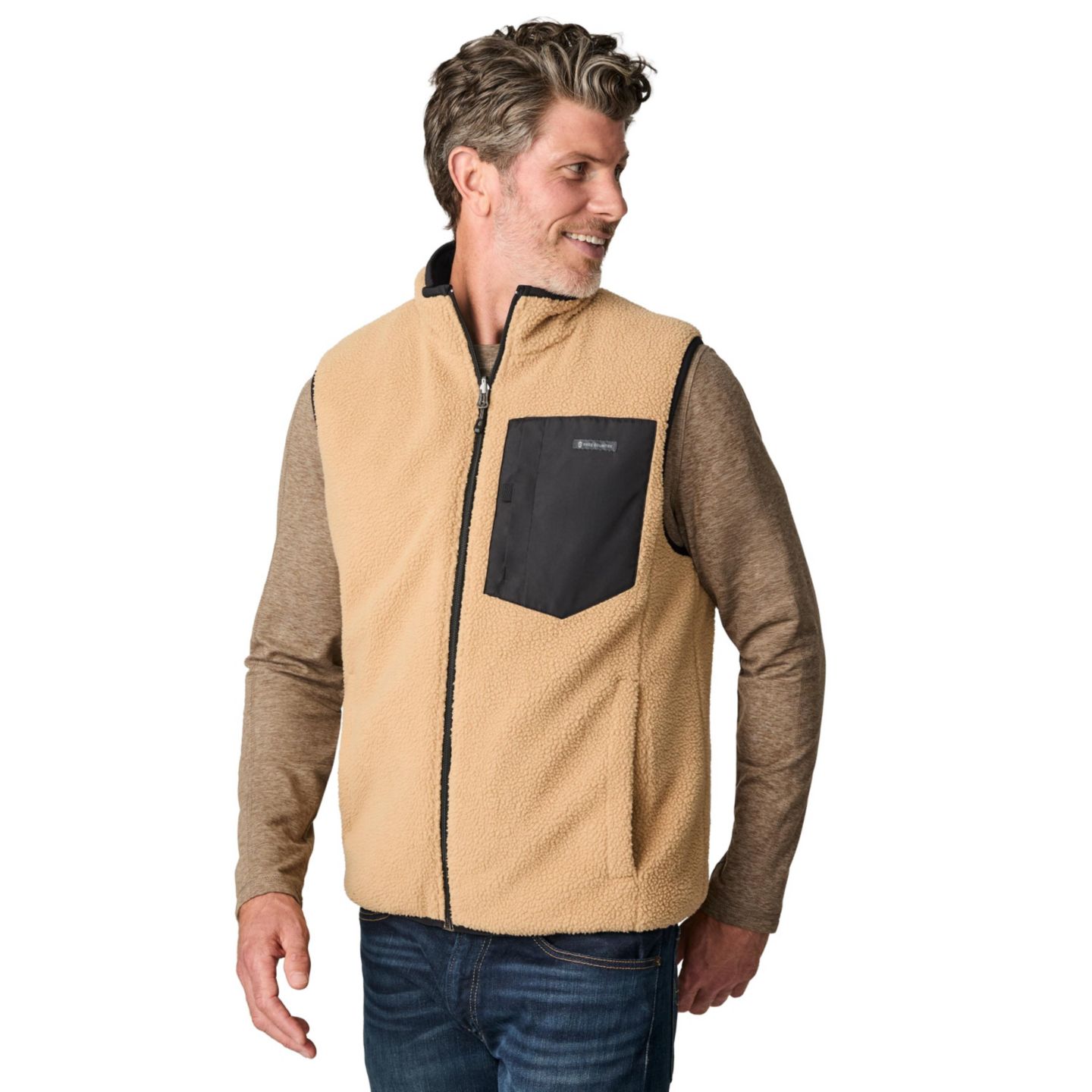 Мужской жилет Free Country Atlas II Quilted Reversible Sherpa, цвет: Чёрный — фото 4