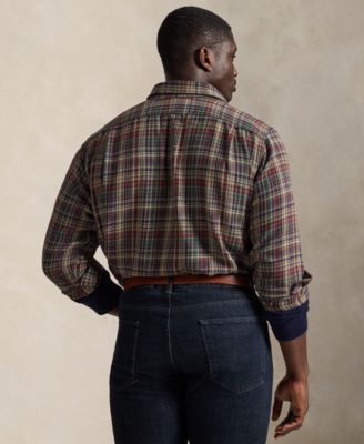 Men's Big & Tall Plaid Brushed Flannel Shirt