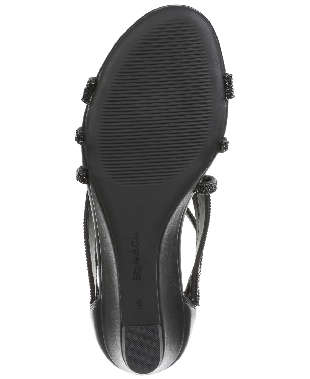 Style & Co Women's Gabbii Wedge Sandals, Macy's Exclusive In Black