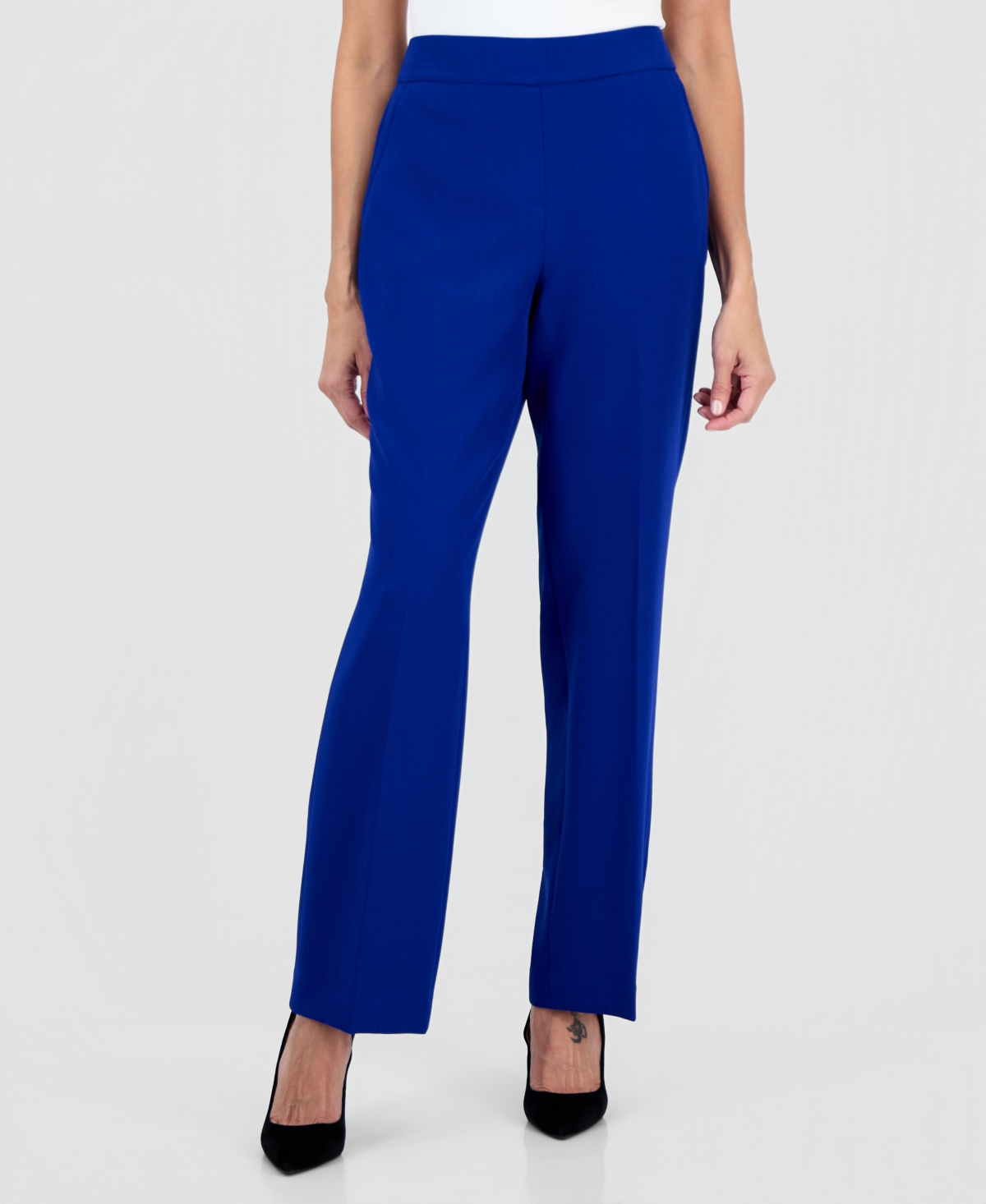 Kasper Women's Gracie High-Rise Straight-Leg Pants, Regular & Petite