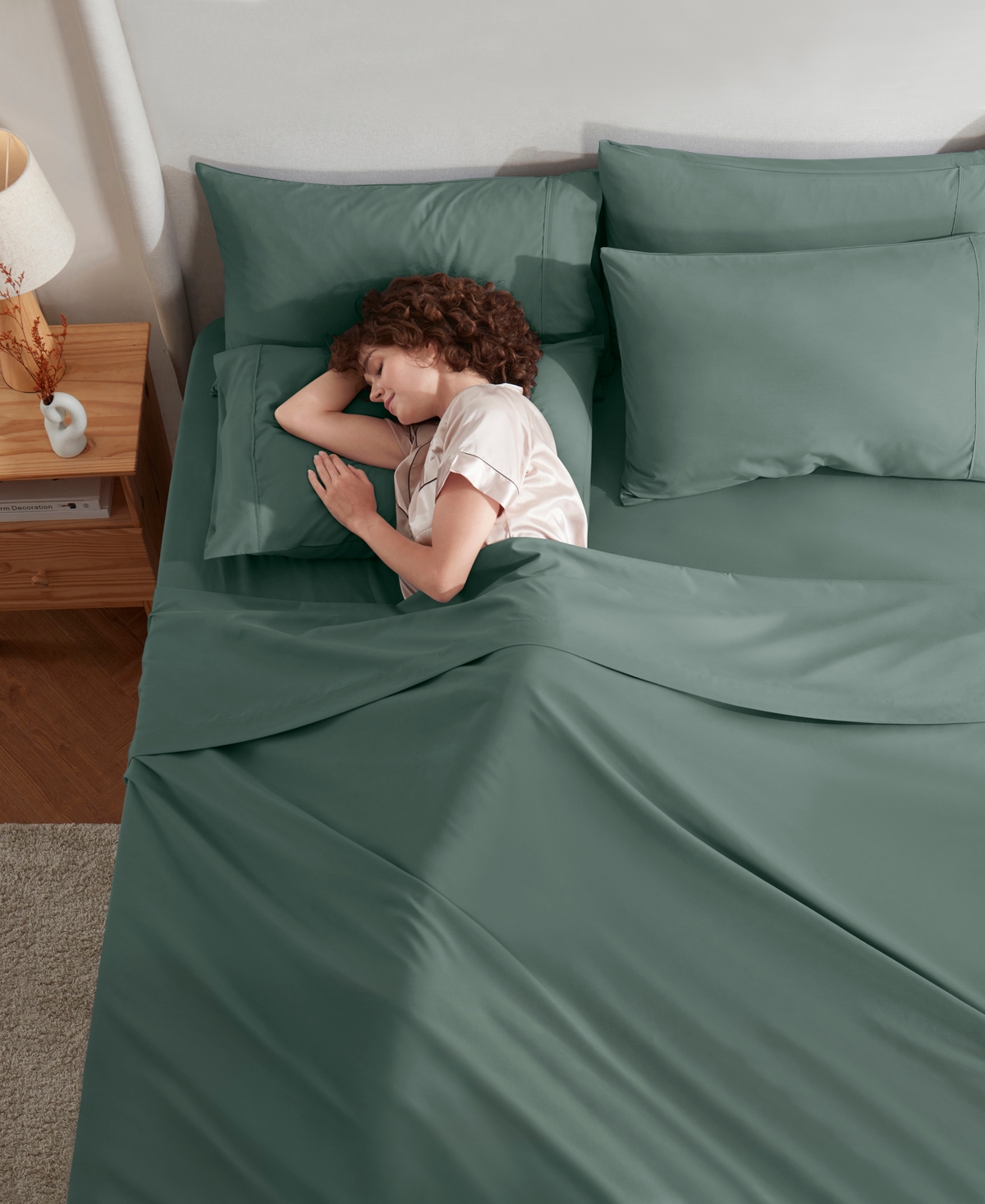 Nestl Extra Deep Pocket 6-pc. Sheet Set, California King In Green