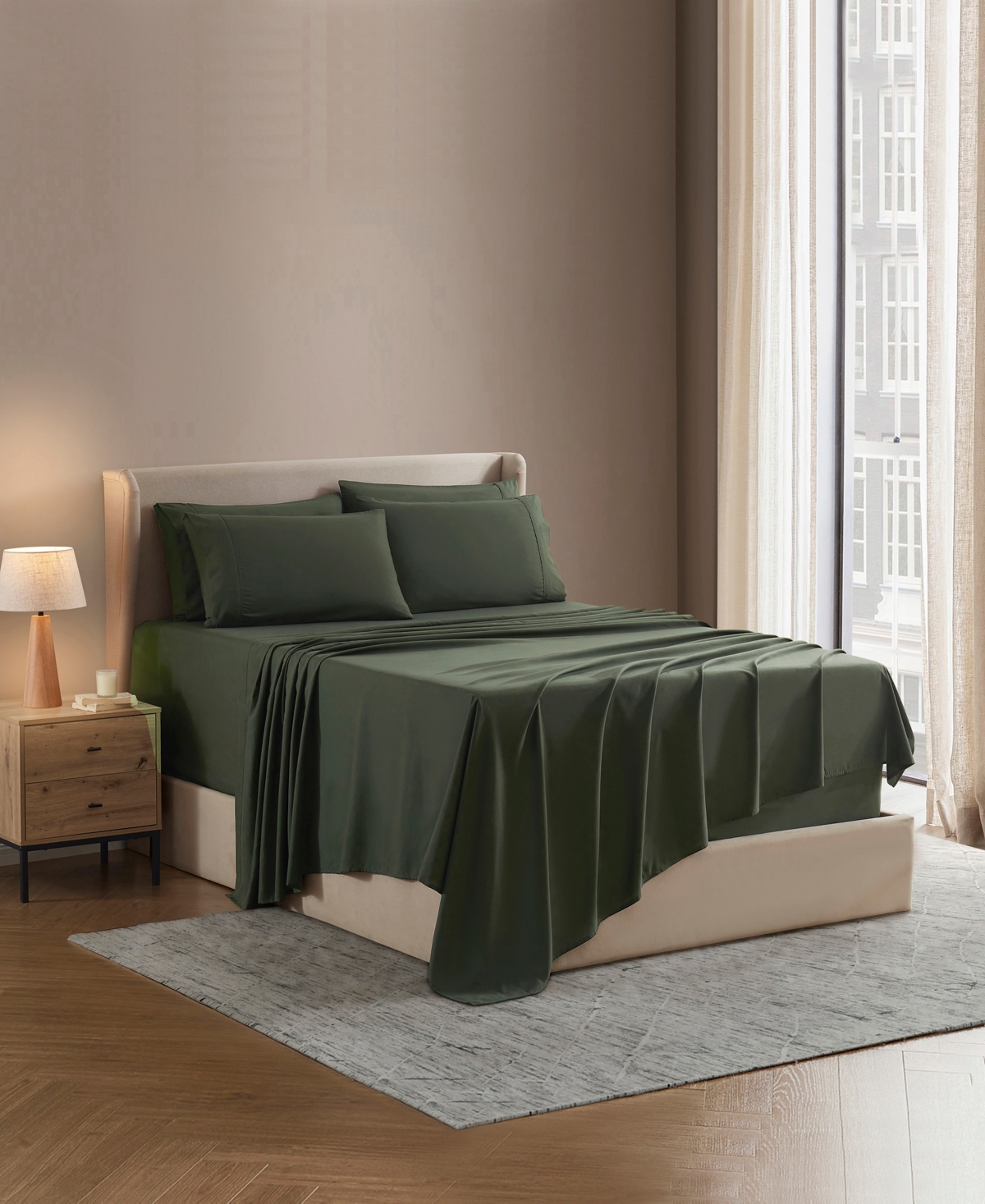 Nestl Extra Deep Pocket 6-pc. Sheet Set, California King In Green