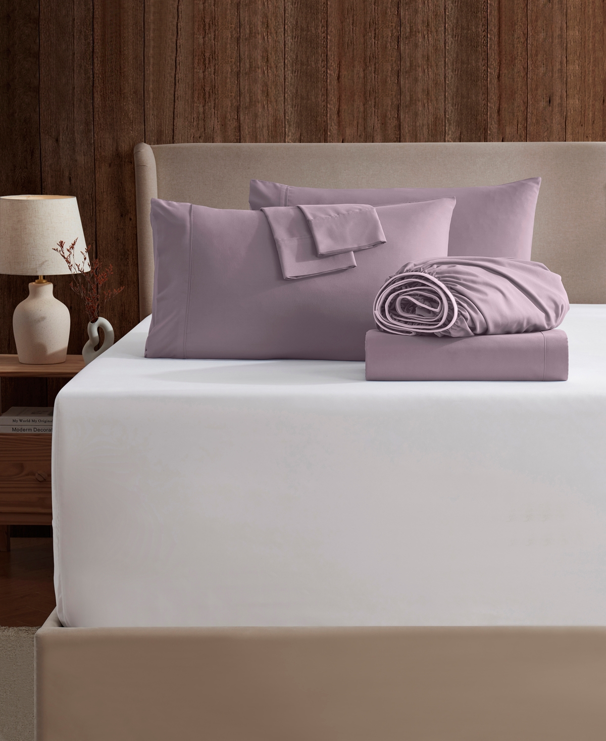 Nestl Extra Deep Pocket 7-pc. Sheet Set, King Split In Purple