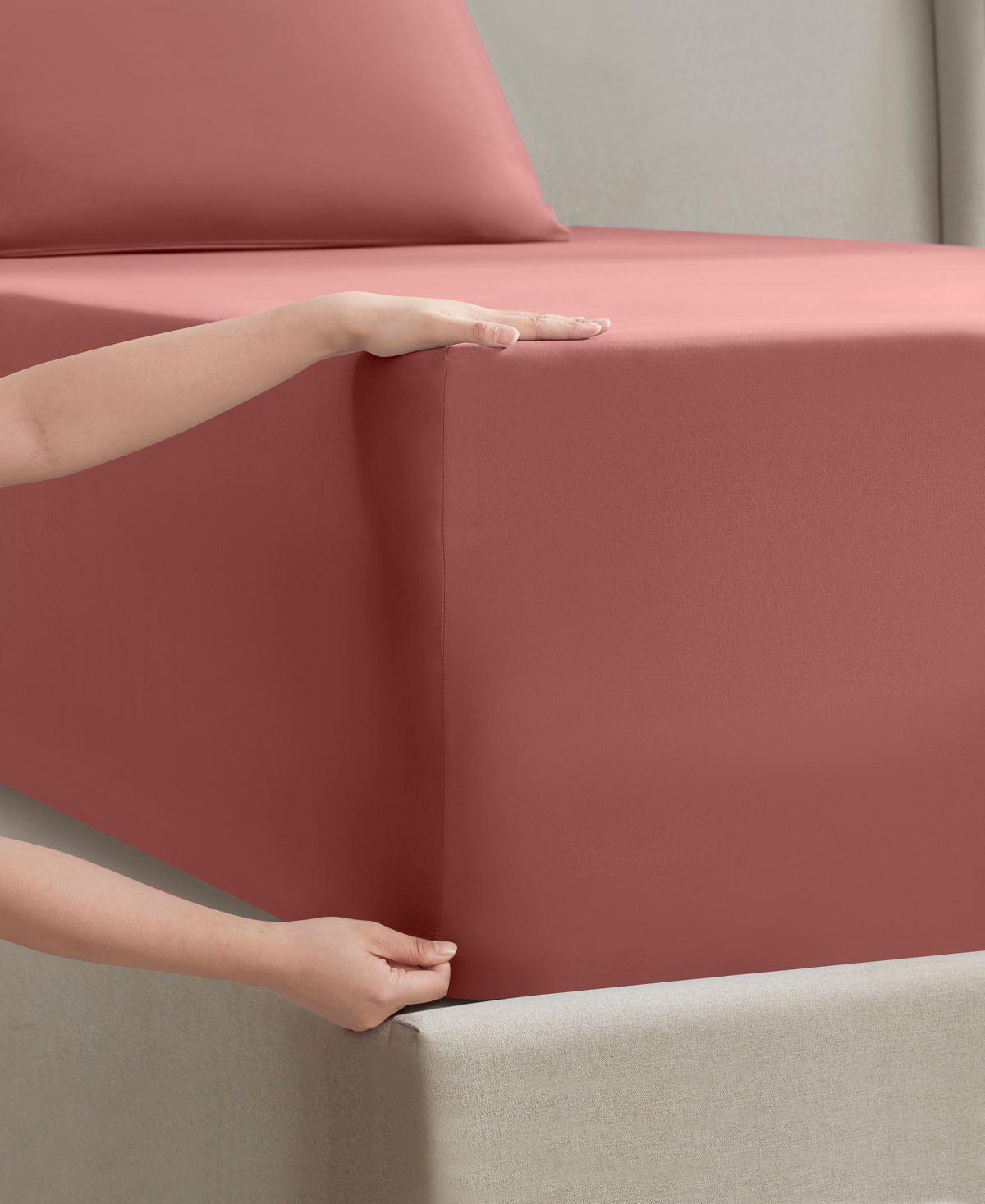 Nestl Extra Deep Pocket 4-pc. Sheet Set, Twin In Pink