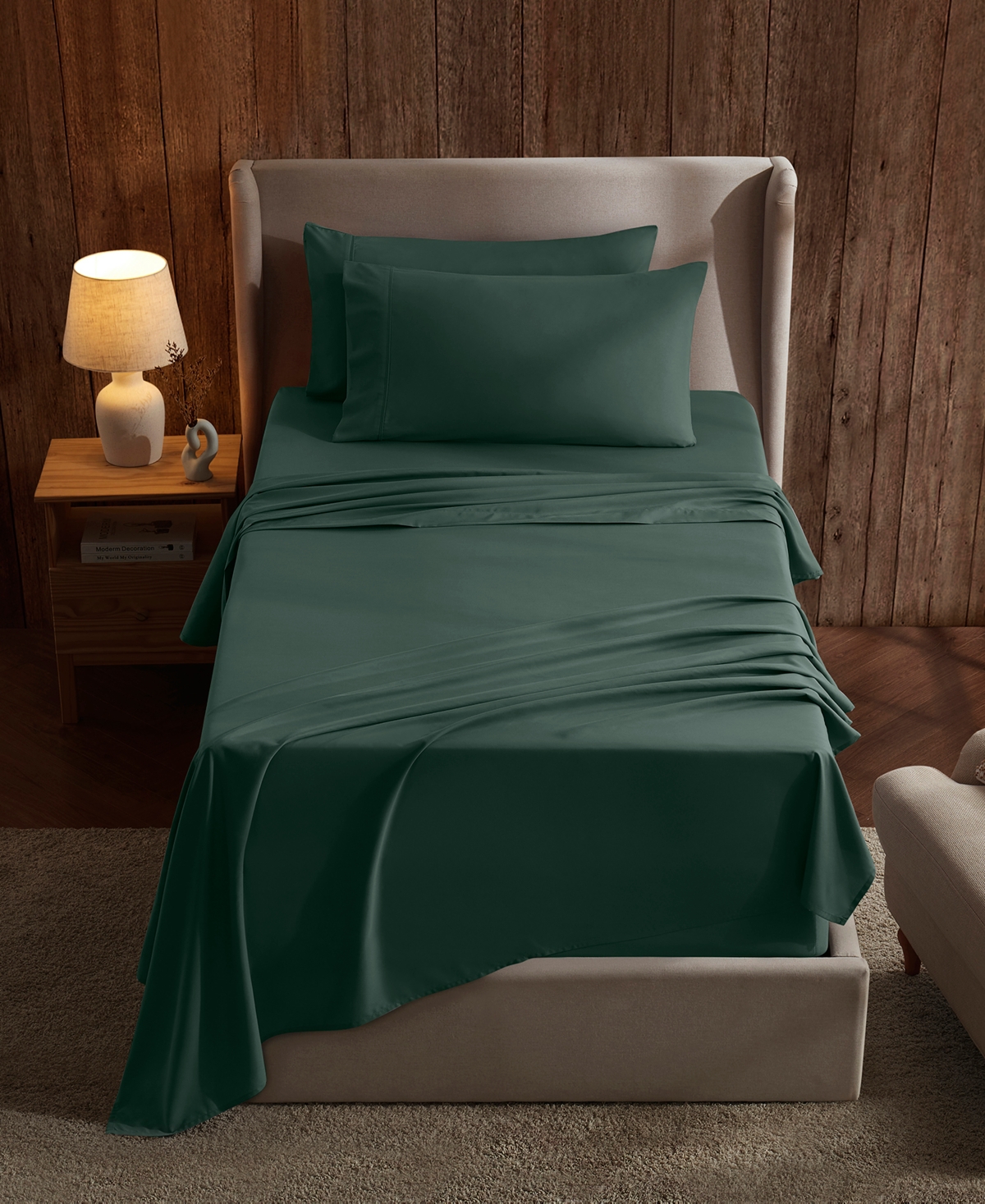 Nestl Extra Deep Pocket 4-pc. Sheet Set, Twin Xl In Green