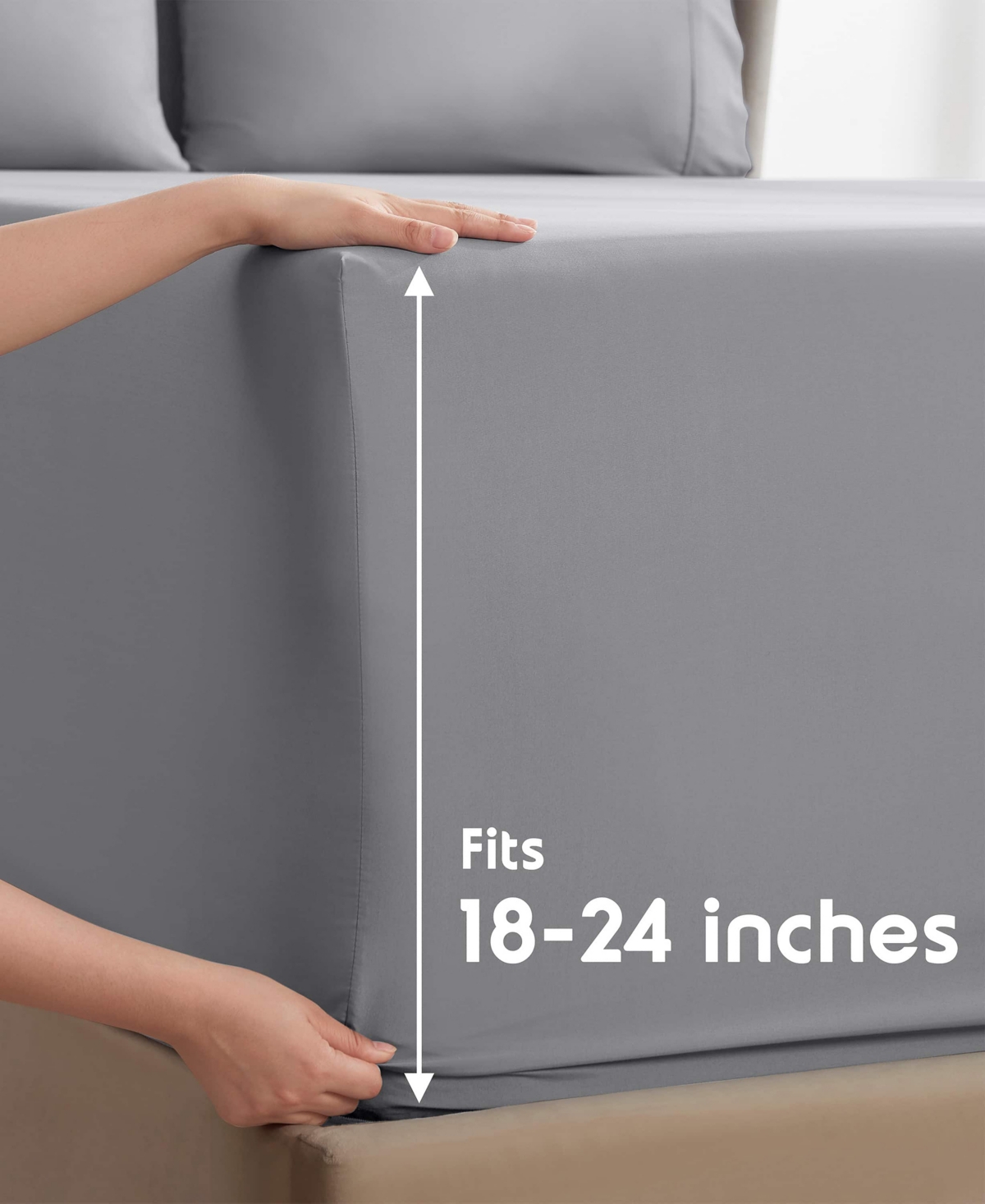 Nestl Extra Deep Pocket 6-pc. Sheet Set, California King In Gray