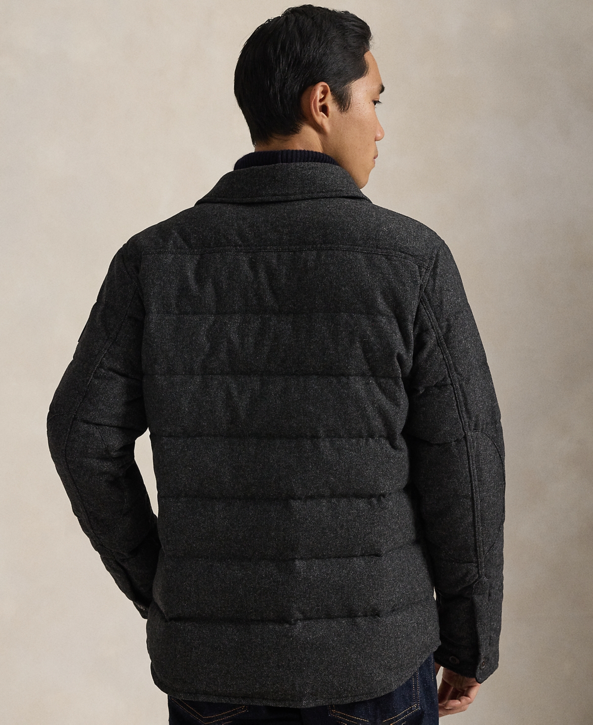 Polo Ralph Lauren Men's Straight Collar Quilted Down Shirt Jacket