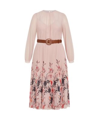 Plus Size Love Pleat Border Dress