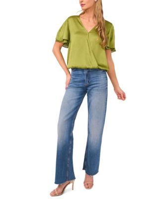 Women's Tulip Sleeve Wrap Top