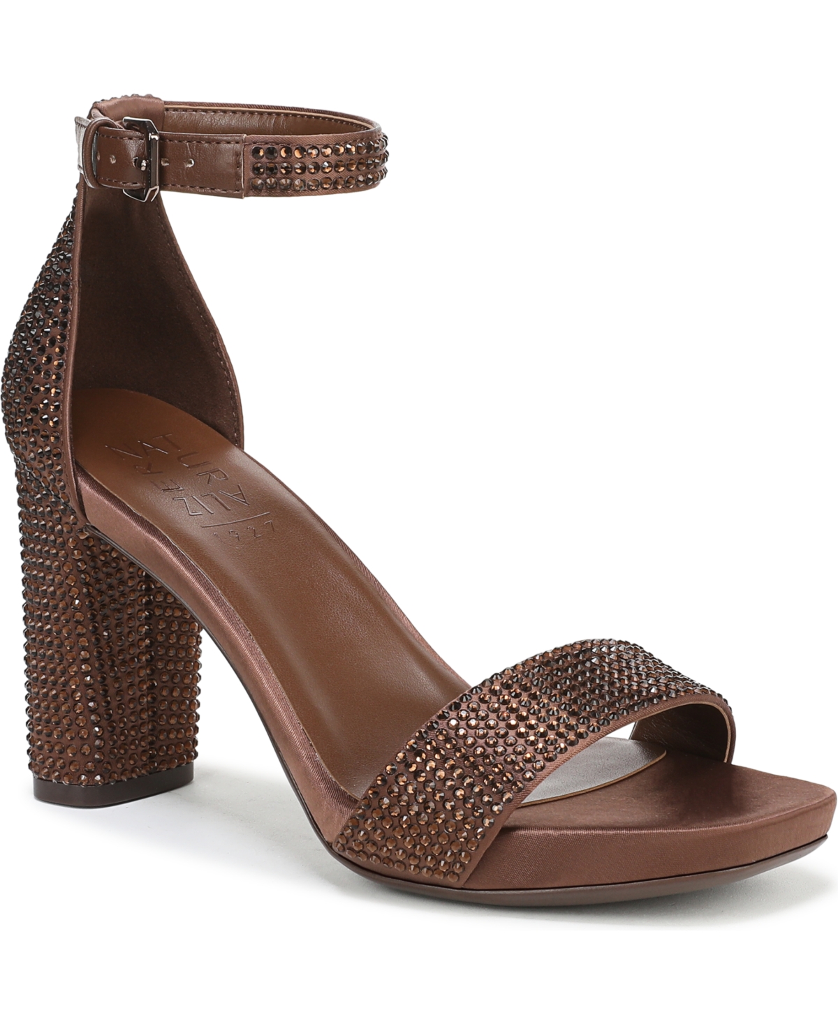 Naturalizer Joy-glitz Platform Dress Sandals In Brown