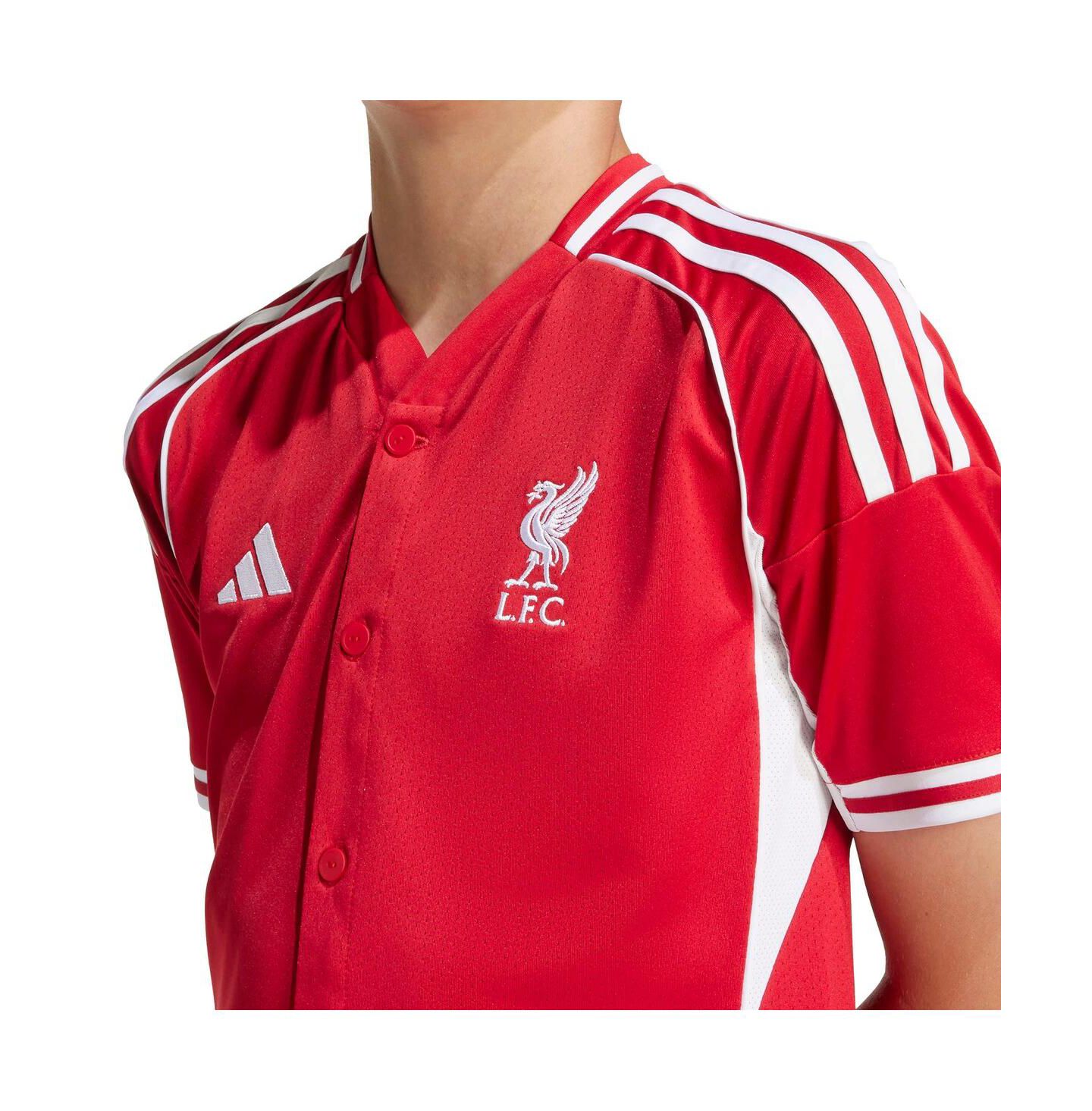 Детская бейсбольная джерси на пуговицах adidas Liverpool, Red — фото 4