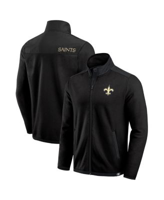Darius Rucker Collection by Men's Black New Orleans Saints Color Block Polar Fleece Full-Zip Jacket