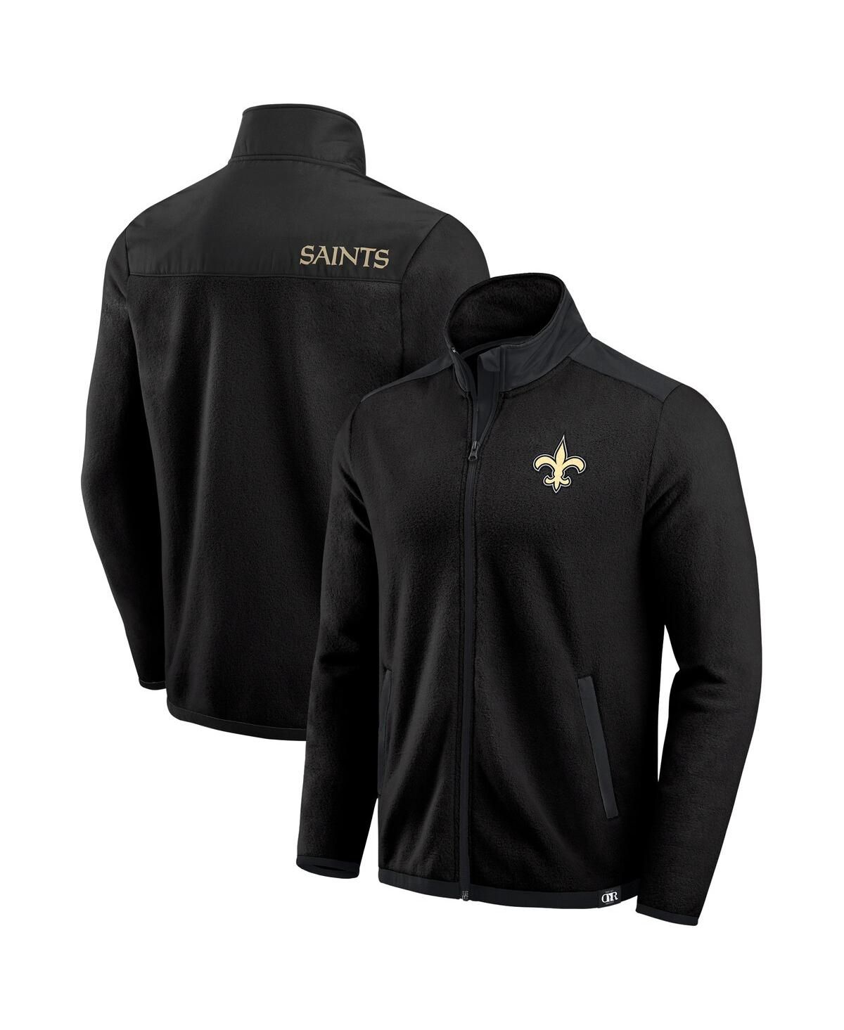 Мужская черная флисовая куртка на молнии New Orleans Saints Color Block из коллекции Darius Rucker от New Orleans Saints Color Block