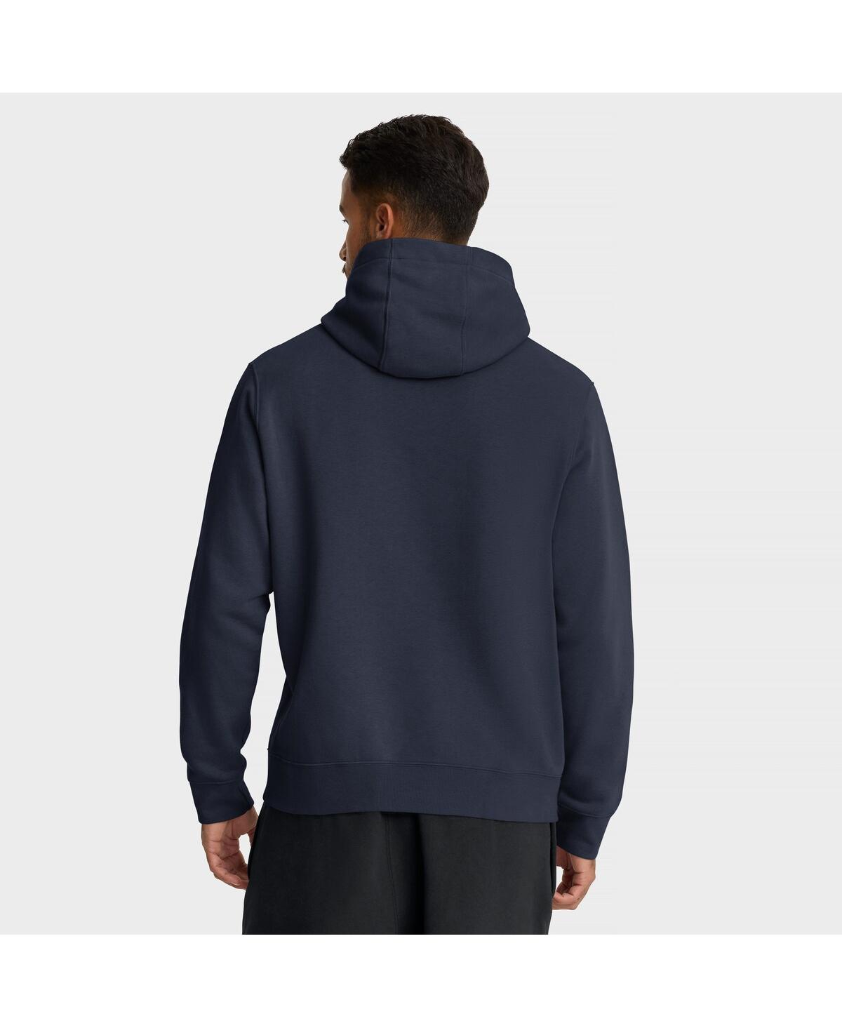 Nike Men's Navy Houston Texans Busted Play Club Fleece Pullover Hoodie In Blue
