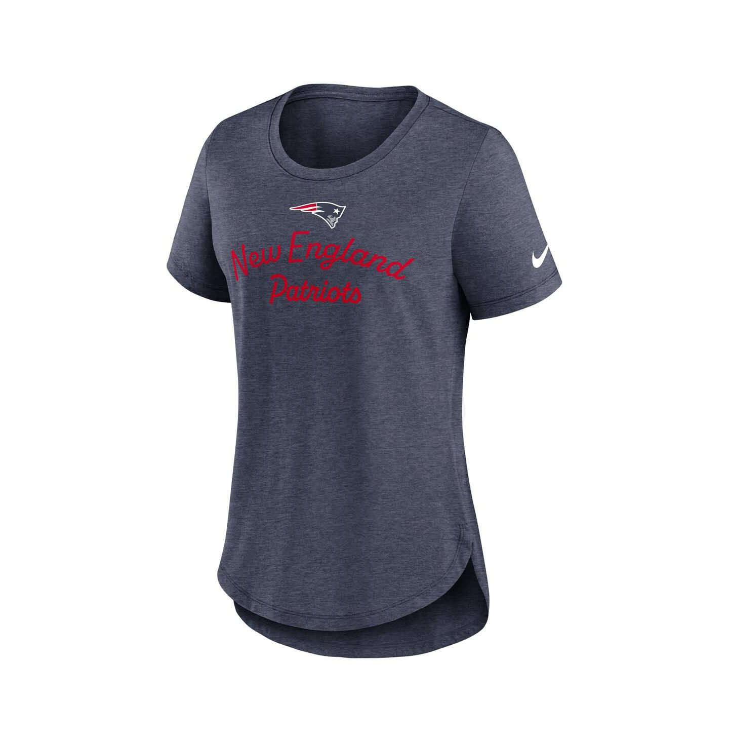Женская футболка Nike Navy New England Patriots Script Tri-Blend — фото 2