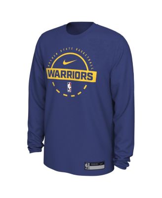 Men's Royal Golden State Warriors 2025/26 On-Court Flare Performance Practice Long Sleeve T-Shirt