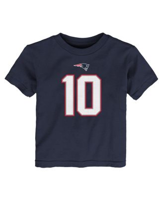 Toddler Drake Maye Navy New England Patriots Player Name Number T-Shirt