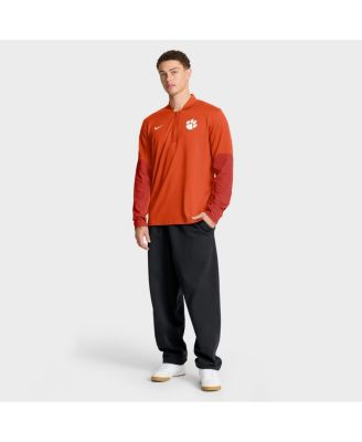 Men's Orange Clemson Tigers One Goal Performance Half-Zip Pullover Sweatshirt