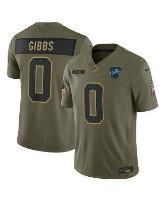 Nike - Men's Jahmyr Gibbs Olive Detroit Lions 2025 Salute to Service Limited Jersey