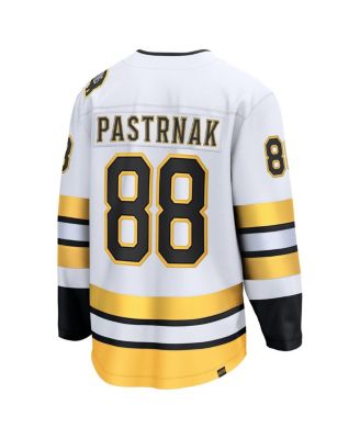 Men's David Pasternak White Boston Bruins Away Breakaway Player Jersey