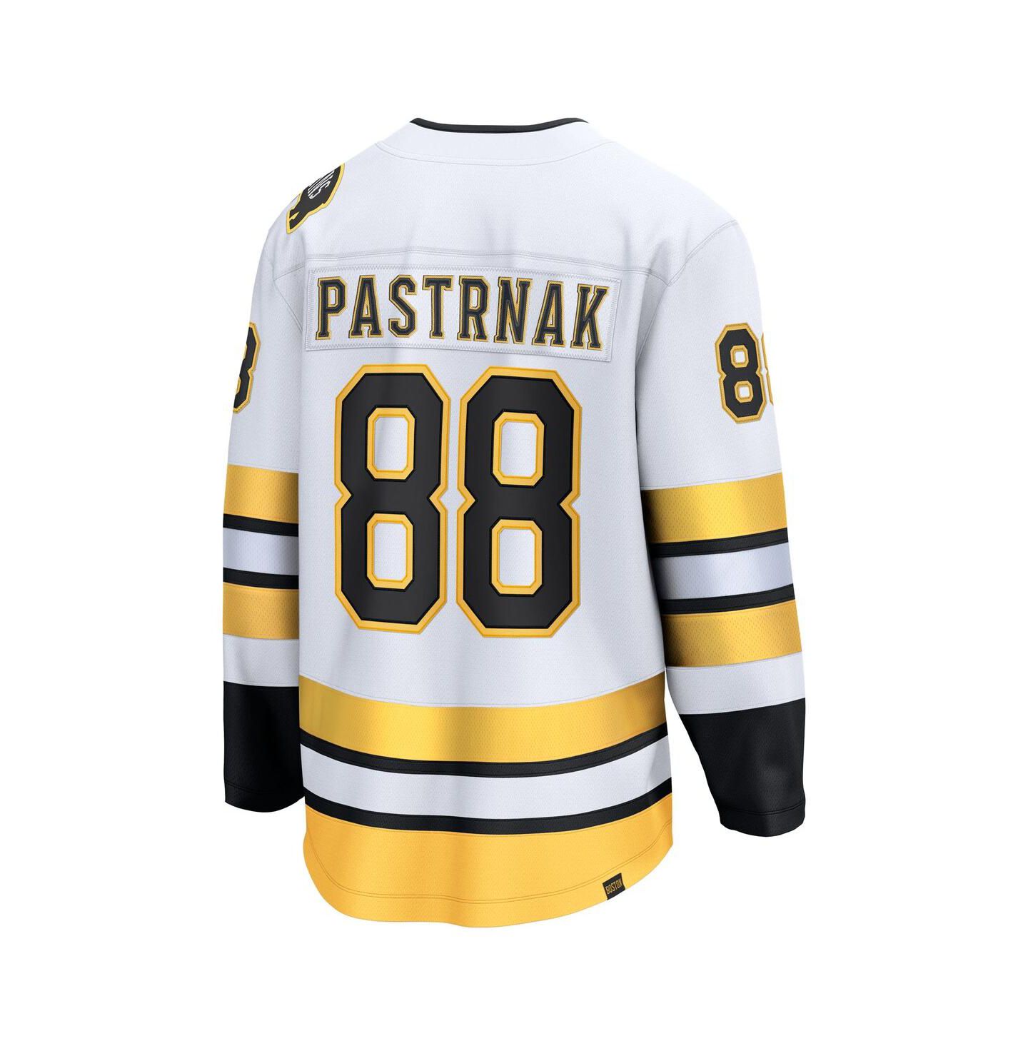 Мужской топ Fanatics David Pasternak White Boston Bruins Away Breakaway Player Jersey — фото 3