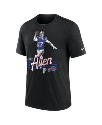 Men's Josh Allen Heather Black Buffalo Bills Player Graphic T-Shirt