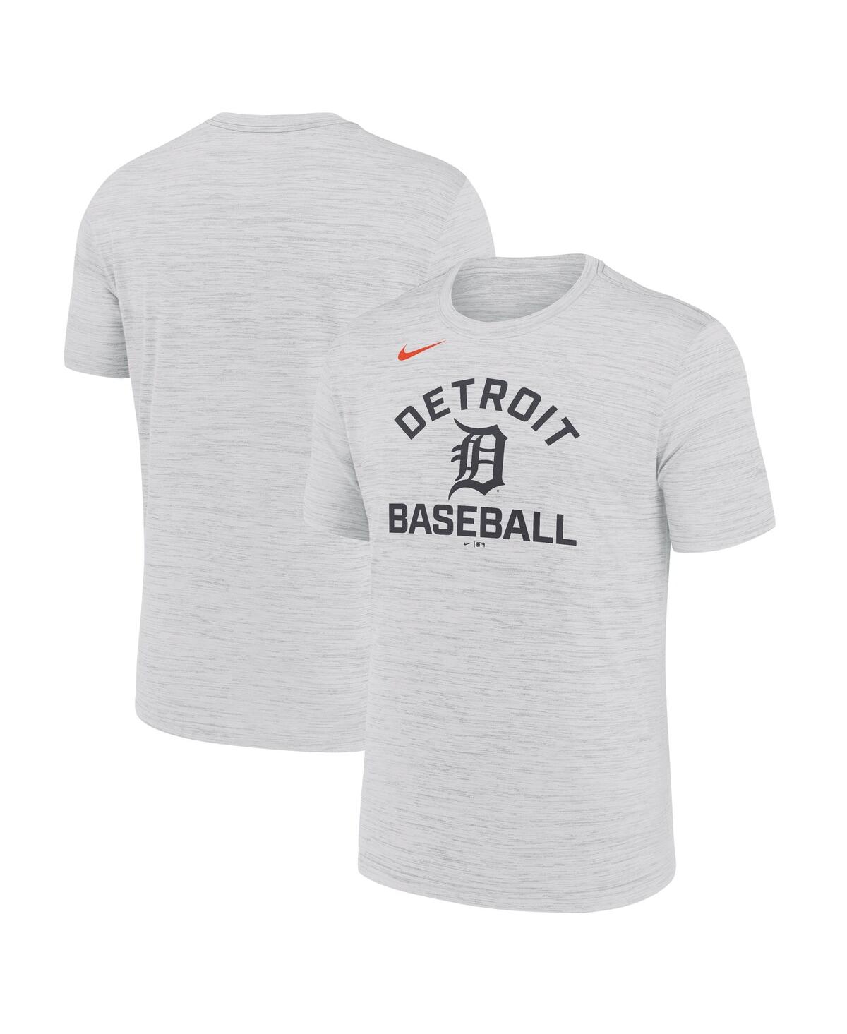 Nike Men's Ash Detroit Tigers Velocity Team City Baseball Dri-fit T-shirt In Gray