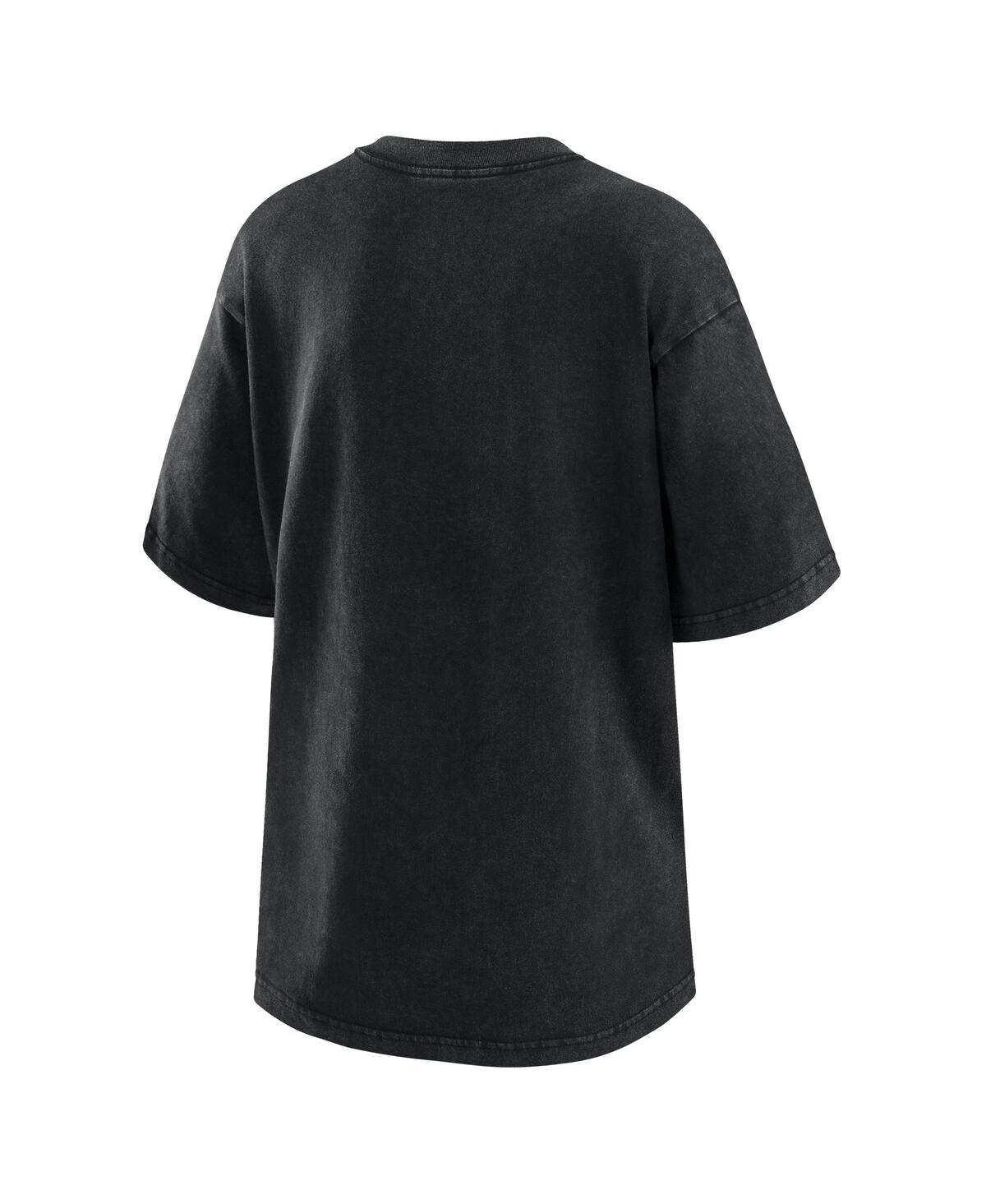 Wear By Erin Andrews Women's Black New York Knicks Oversized Boyfriend T-shirt In Black