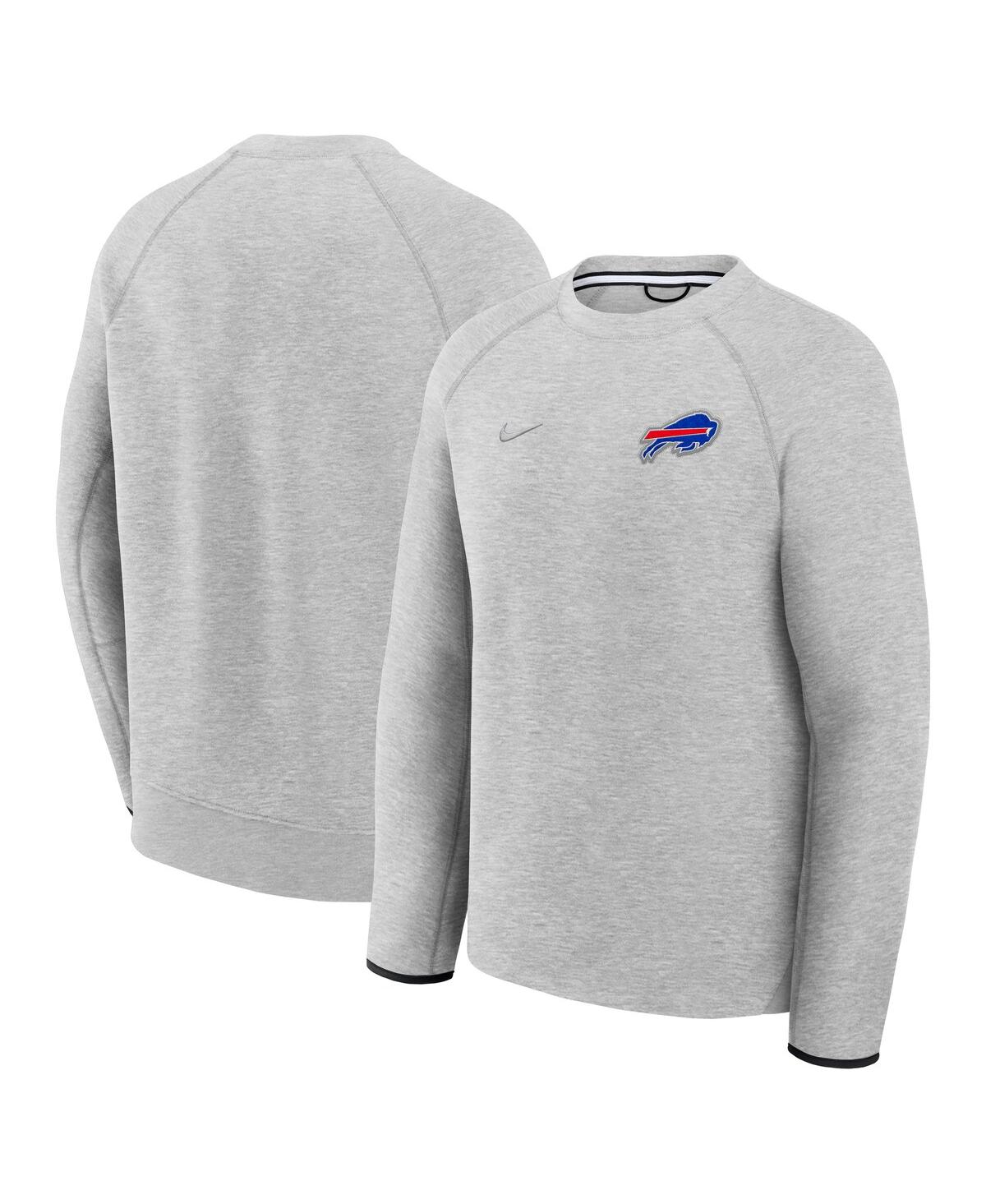 Nike Men's Heather Gray Buffalo Bills Tech Fleece Raglan Sweatshirt In Gray