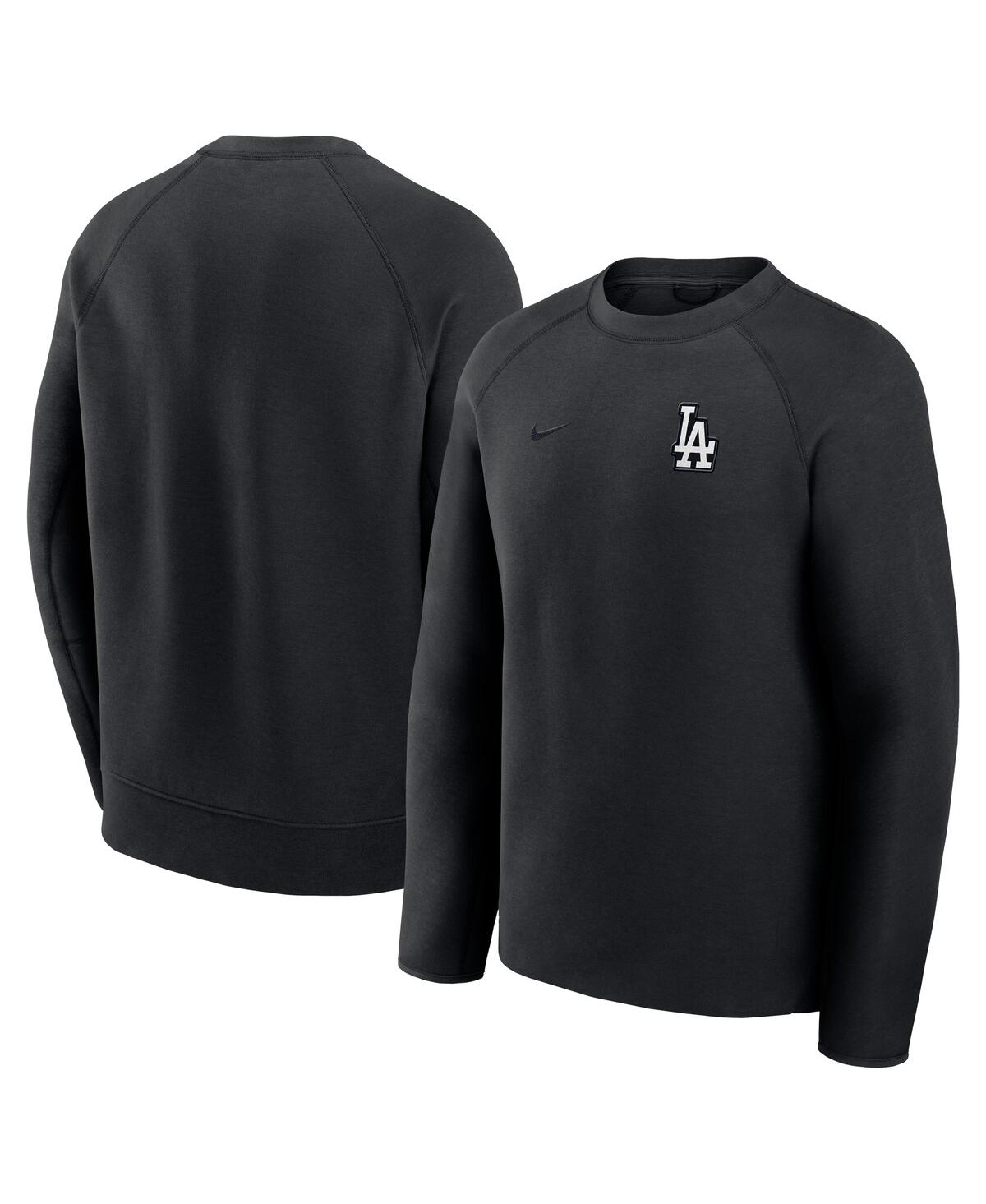 Nike Men's Black Los Angeles Dodgers Tech Fleece Raglan Sweatshirt