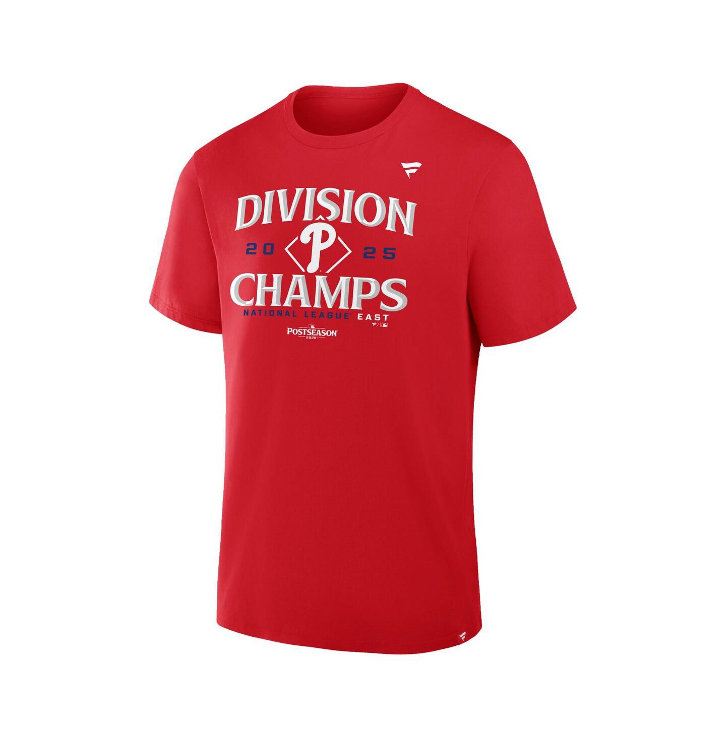 Мужская футболка Fanatics Red Philadelphia Phillies 2025 NL East Division Champions Locker Room — фото 2