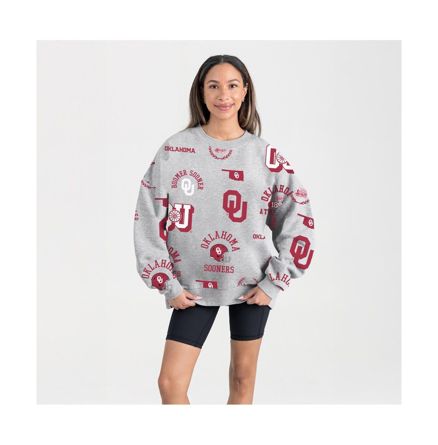 Женская толстовка Gameday Couture Gray Oklahoma Sooners Always on Repeat Fleece — фото 1
