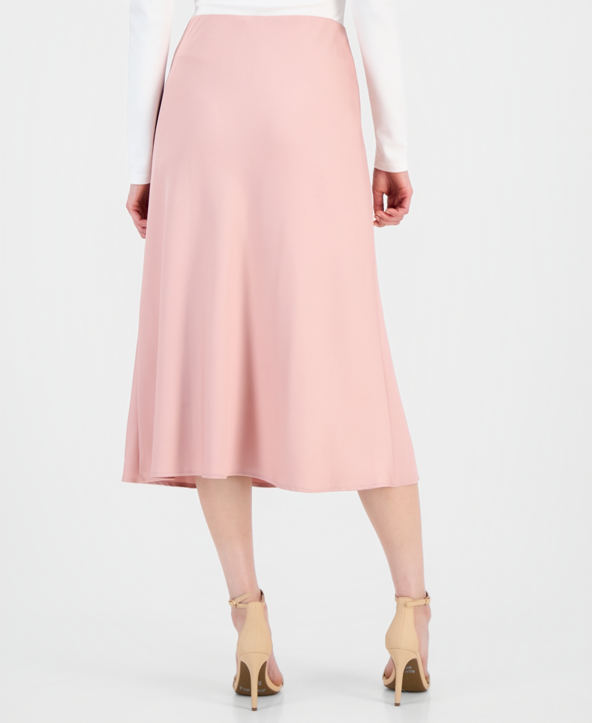Tahari Asl Women's Satin Pull-On Midi Skirt