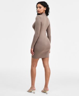 Women's Long-Sleeve Button Alyssia Ribbed Dress