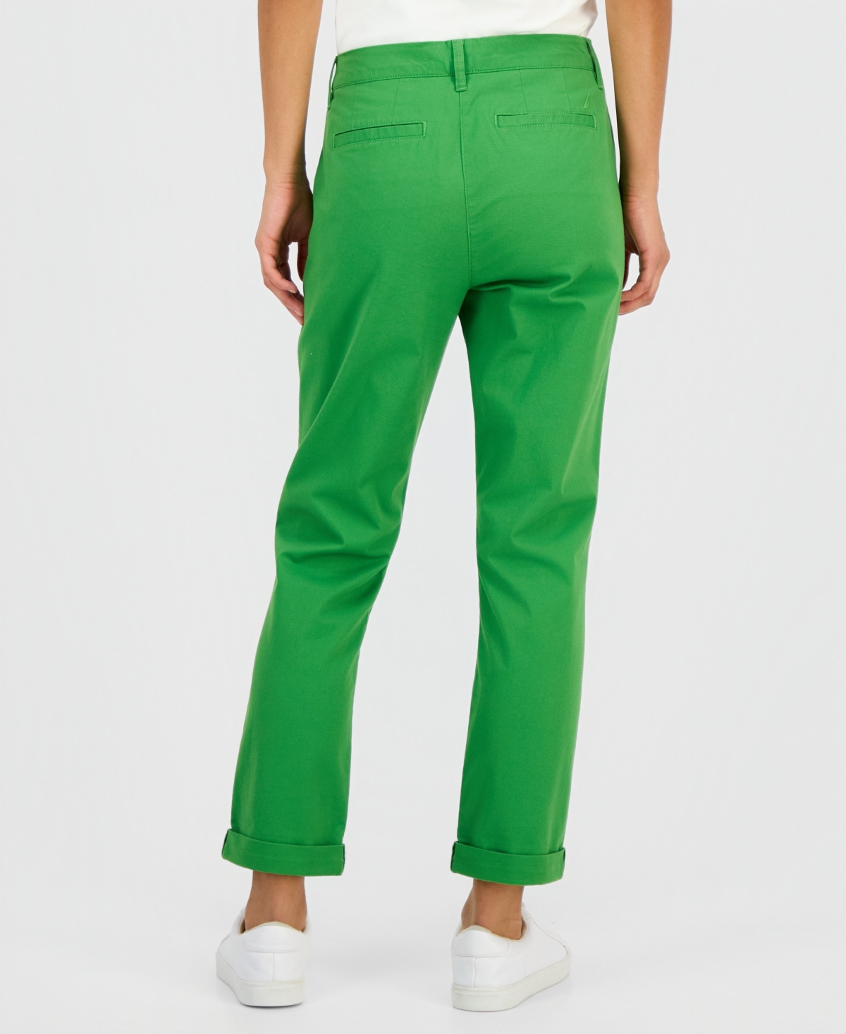 Nautica Jeans Women's Montauk Solid Cuffed Chino Pants