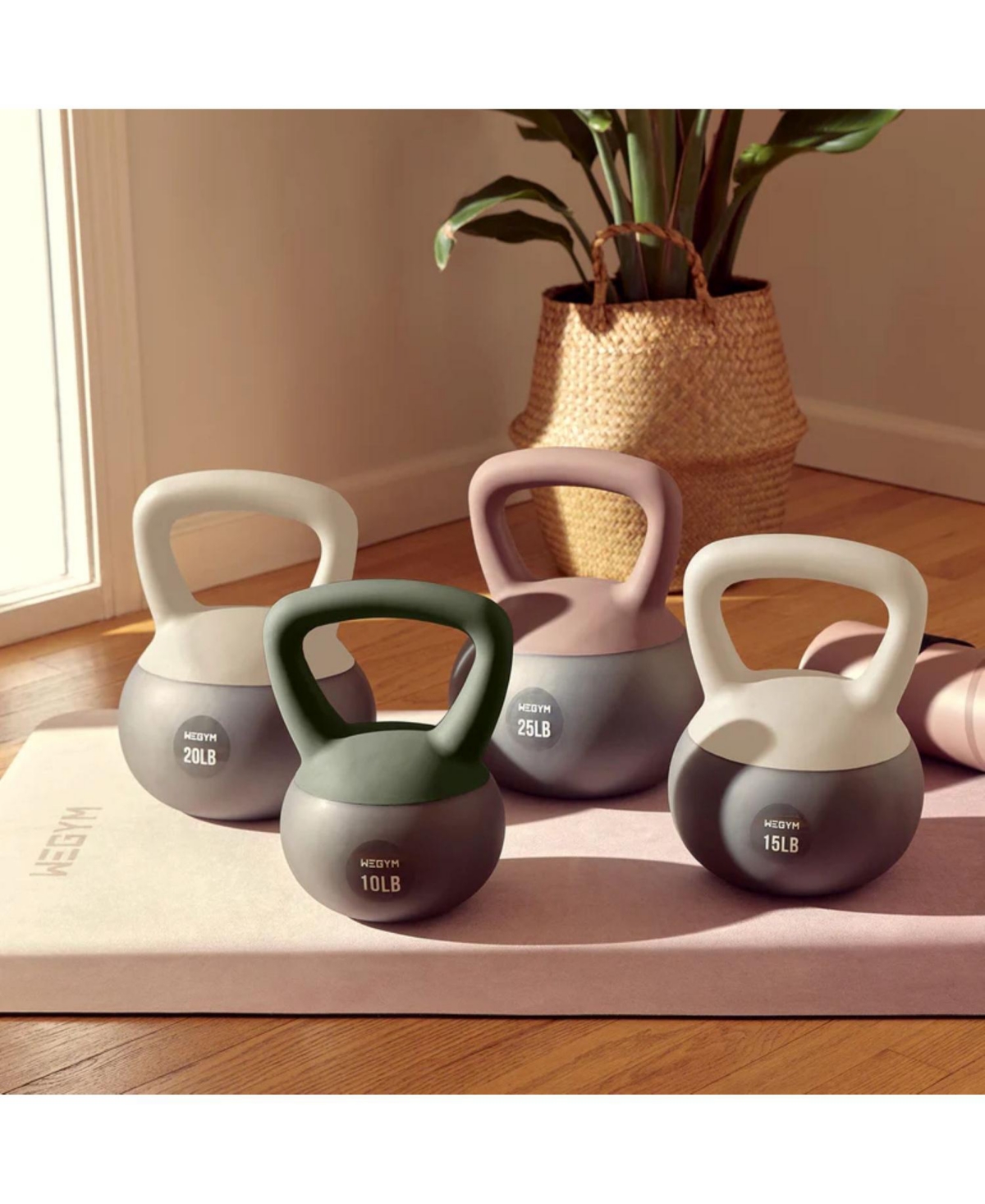 WeGym Soft Kettlebell 3pc Set - 10, 15, & 20 lbs