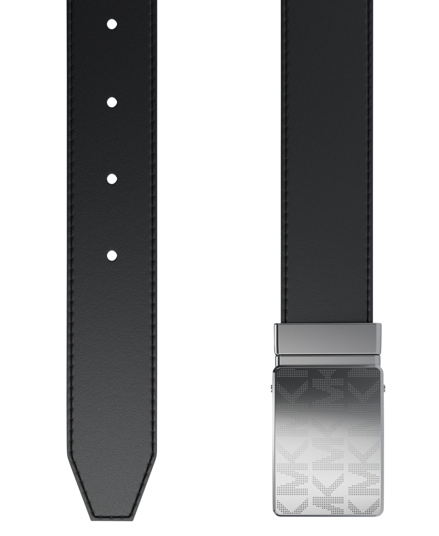 Мужской ремень Michael Kors 31MM Reversible Plaque Dress Belt, цвет: Чёрный — фото 3