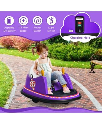 12V Vehicle 360&deg; Spin Race Toy Kids Ride On Bumper Car with Remote Control