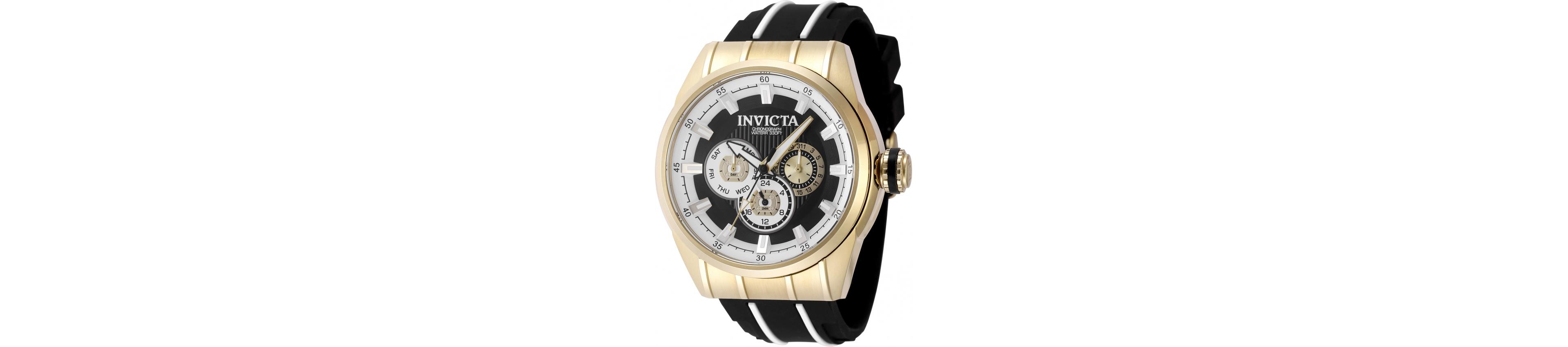 Invicta Men's 49055 Speedway Quartz Chronograph White, Black Dial Watch