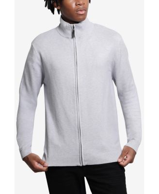Men's Full Zip Mock Neck Sweater
