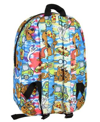 Scooby Doo Themed Allover Design Tie Dye Travel Laptop Backpack